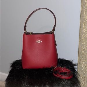 Coach Mini Town Bucket Purse Red
